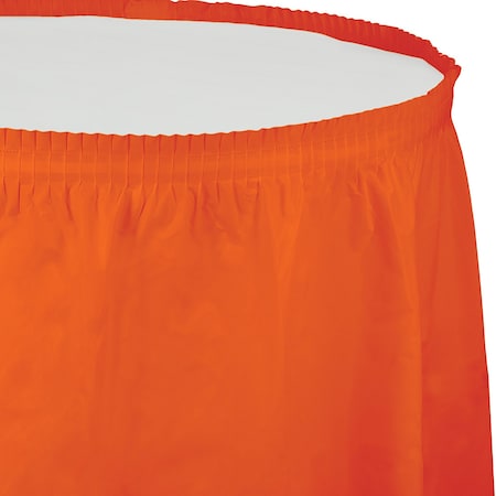 TOUCH OF COLOR Sunkissed Orange Plastic Tableskirt, 14', 6PK 010044